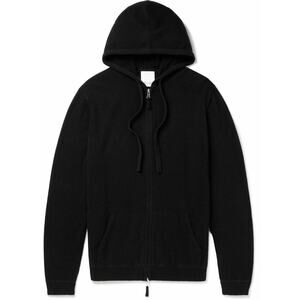 Allude Wool And Cashmere-Blend Zip-Up Hoodie Black - M